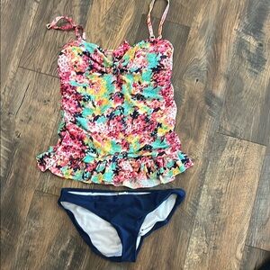 Pink and Blue Bikini Set for Swim